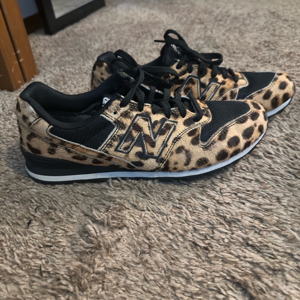 New Balance/loft 996 Black and Tan Leopard Women's Sneakers